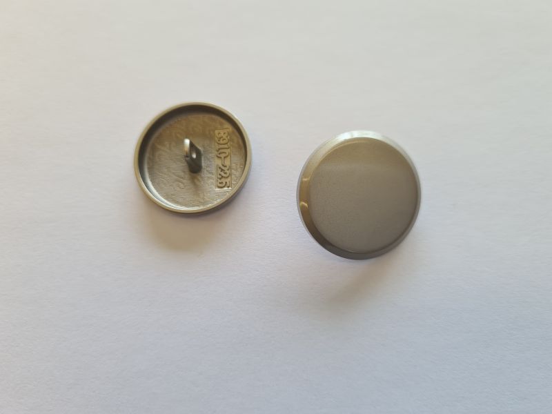 Metallknopf mit Öse 23mm Flach matt dunkel-gold
