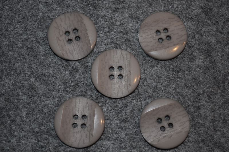 Knopf Matt/Glänzend Struktur grau