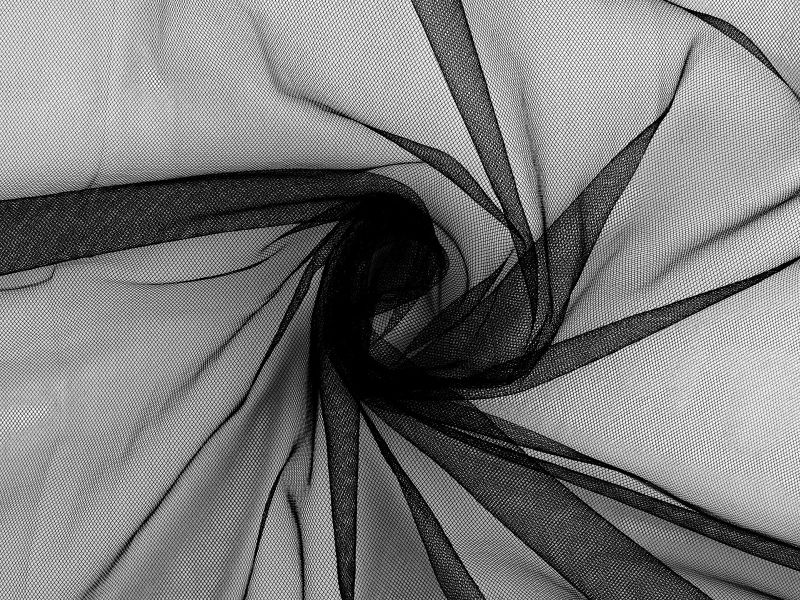 Feiner Tüll Uni Schwarz