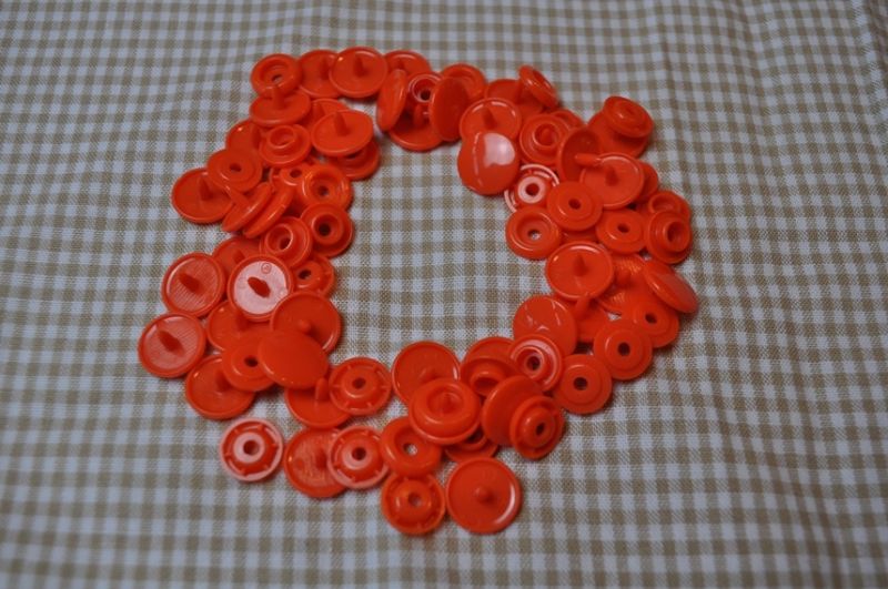 30 Baby Snaps T5 Farbe B80 rein orange