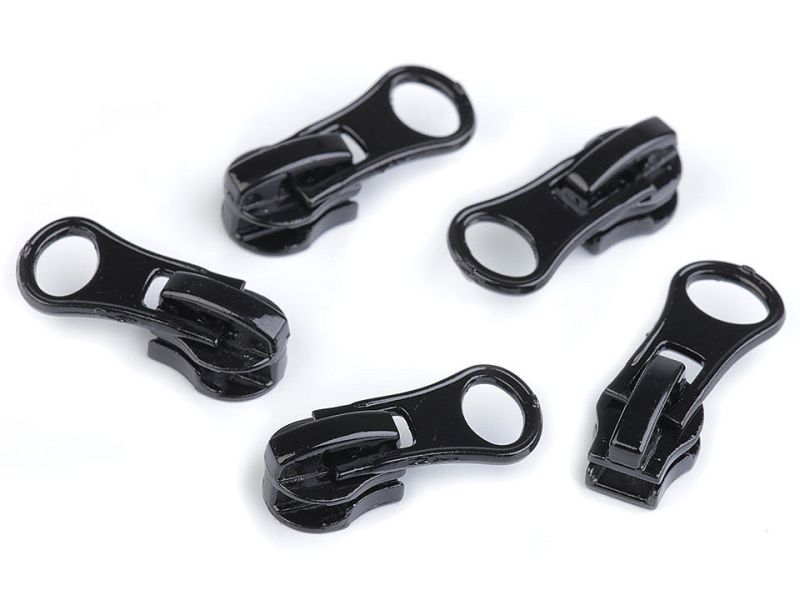 Schieber/Zipper 7mm fein Wasserfest Schwarz