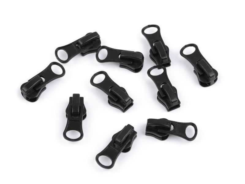 Schieber/Zipper 3mm grob Schwarz