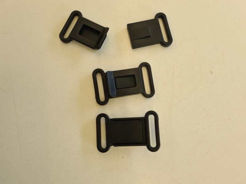 Steckschnalle flach 25mm Schwarz