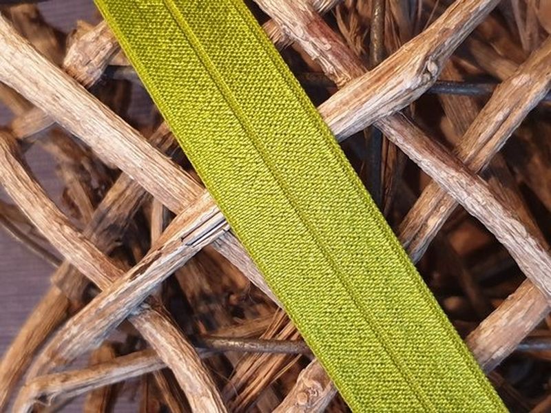 Elastisches Einfassband 20mm Spinatgrün
