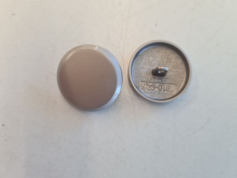 Flache Metallknöpfe mit Öse 23mm Dunkel Nickel Matt