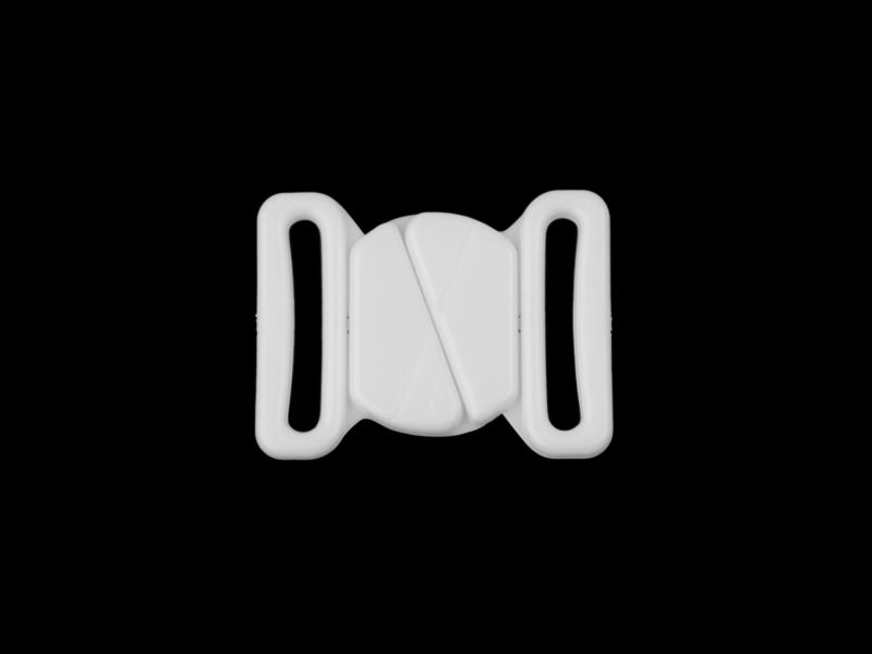 [900374.001] Bikini Verschluss Kreuz Kunststoff 20mm Weiß