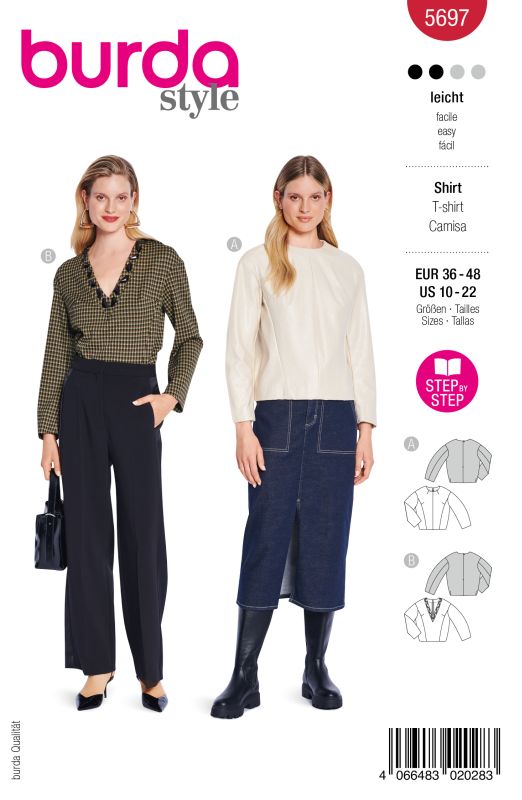 Schnittmuster Shirts Burda 5697
