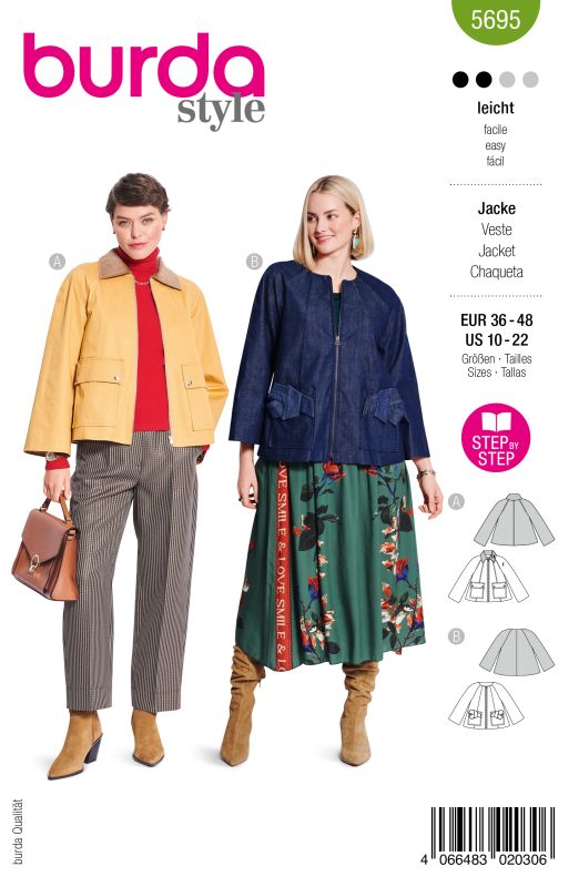 Schnittmuster Jacken Burda 5695