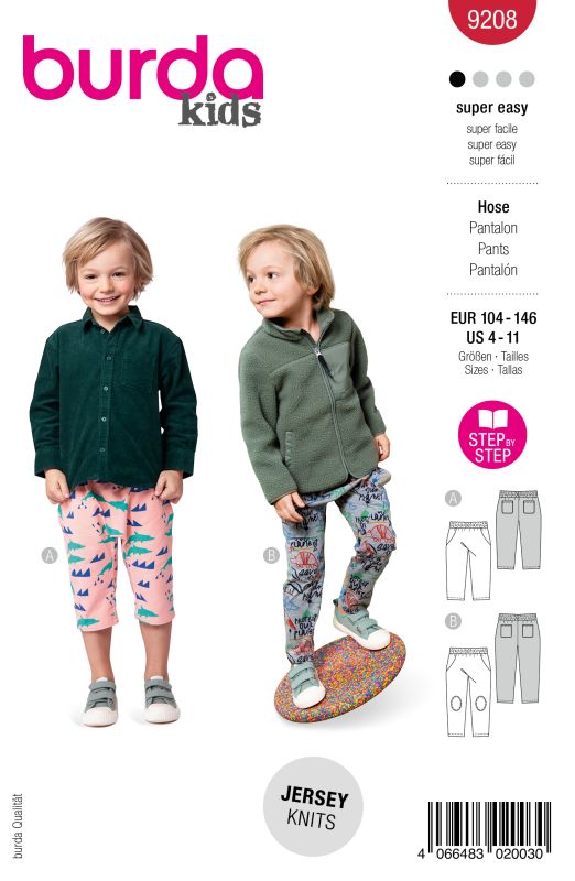 Schnittmuster Jogginghosen Burda 9208