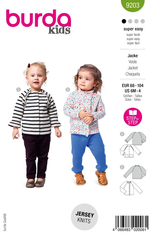 Schnittmuster Jacken Burda 9203