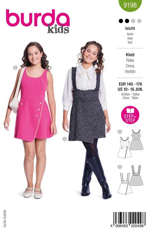 Schnittmuster Kleid / Rock Burda 9198