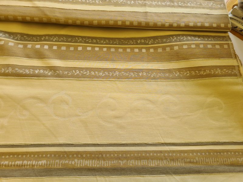 Hochwertiger Dekostoff Streifen Muster Erdtöne