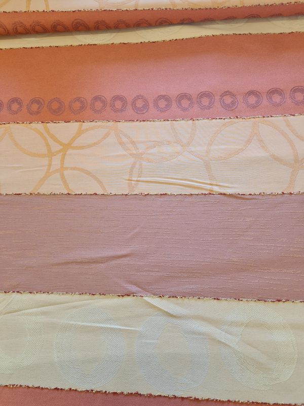 Dekostoff Jaqard Streifen Orange Terra