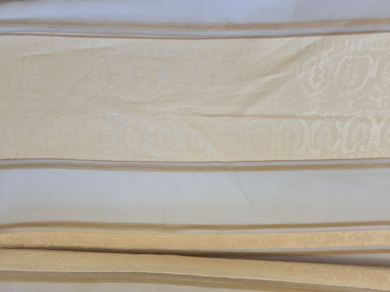 Gardinenstoff Jaquard mit Chifon einsätzen Edeler Look