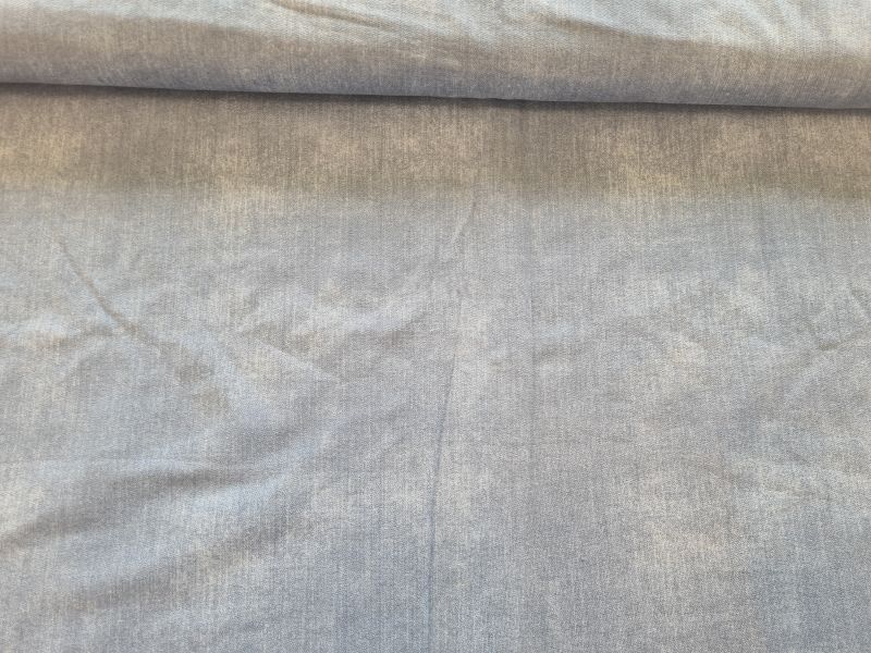 French Terry Jeansoptik Blau