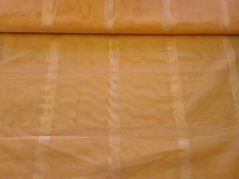 Gardinenstoff Chifon 4 Karos Orange