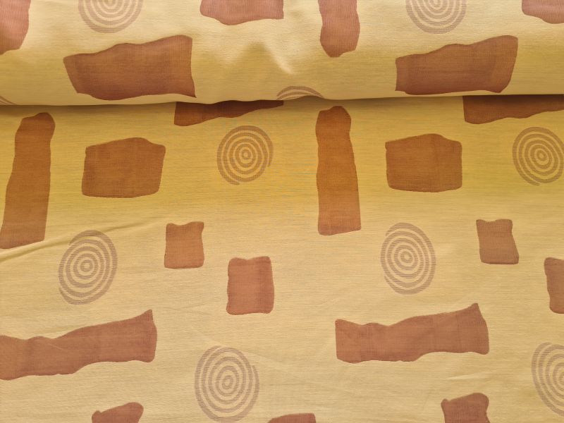 Dekostoff Kringel und Flecken Terra
