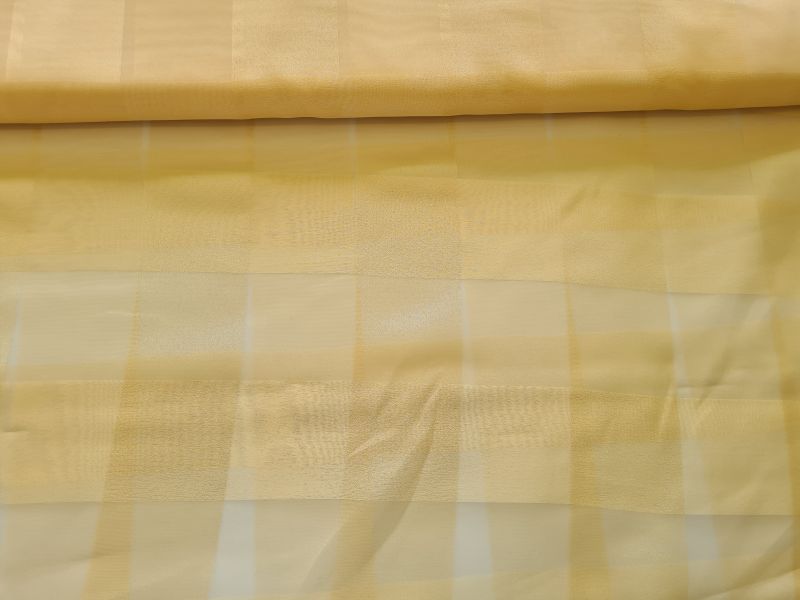 Gardinenstoff Chifon 8 Karo Golden Creme
