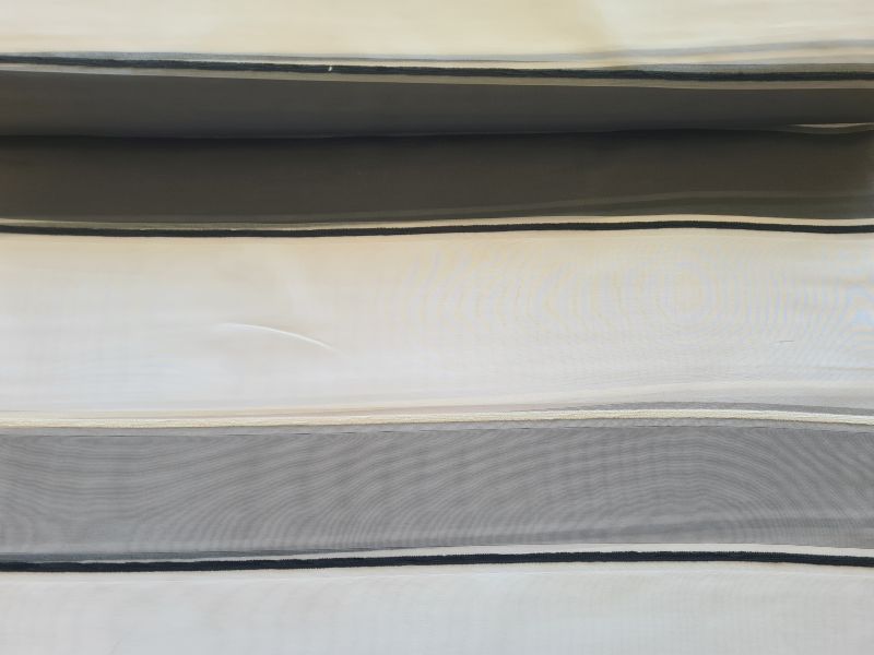 Gardinenstoff Chifon 8 Streifen hell dunkel