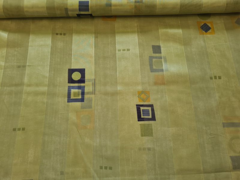 Gardinenstoff Chifon 8 streifen Grafik grün