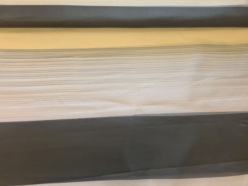 Gardinenstoff Chifon 13 Streifen weiß creme dunkelgrau