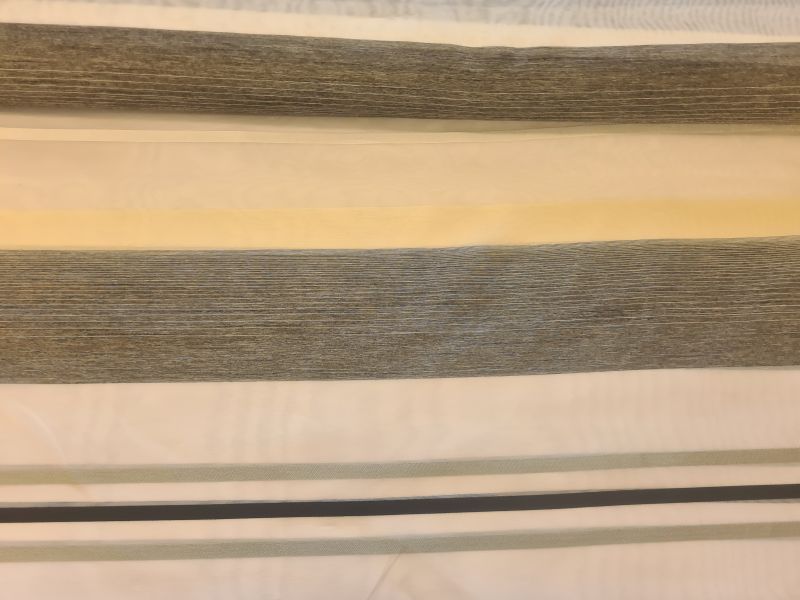 Gardinenstoff Chifon 16 Streifen Silber Grau breit schmal