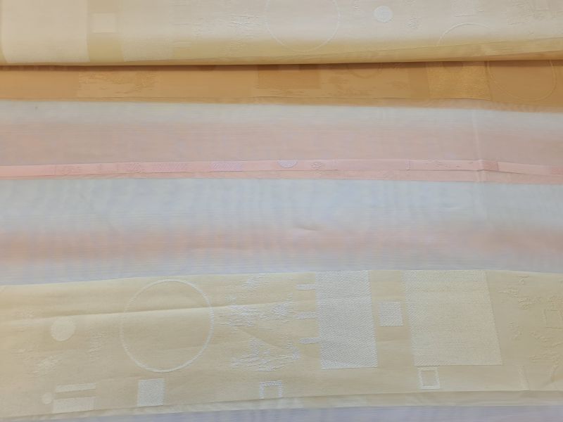 Jaquard mit Chiffon Einsatz Apricot Gelb