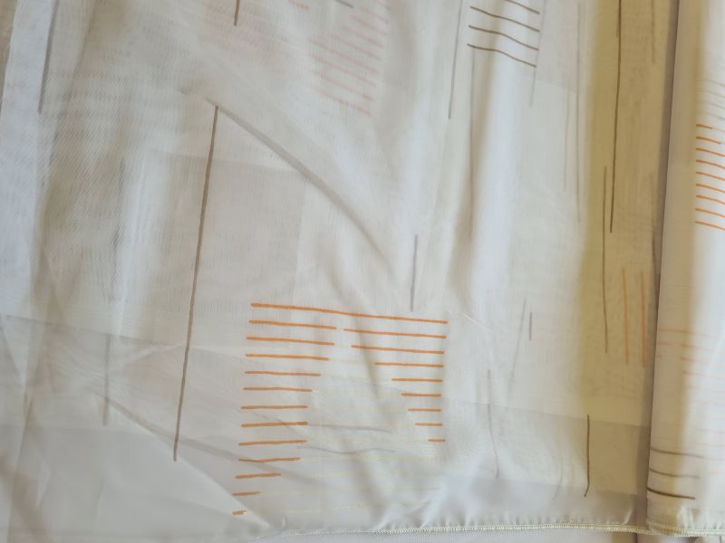 Polyster Gardine 14 schmale Streifen mit Gewicht 250 cm breit