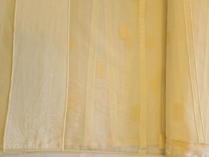 Polyster Gardine 15 Jaquard Streifen mit Gewicht 250 cm breit