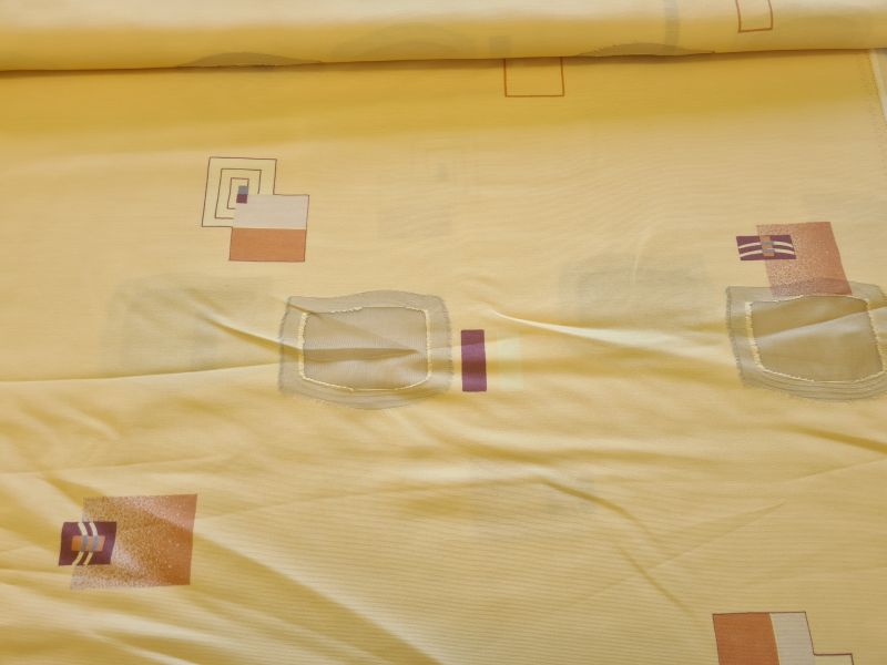 Leichter Dekostoff Creme Muster