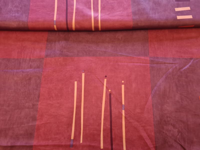 Micro Sation Blöcke Weinrot mit Muster