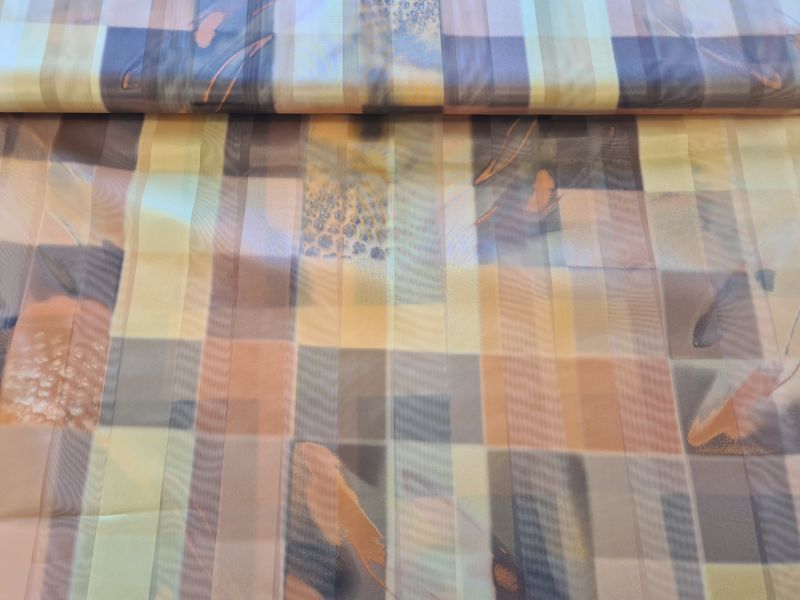 Gardinenstoff Chiffon 24 Karo mit Bildern
