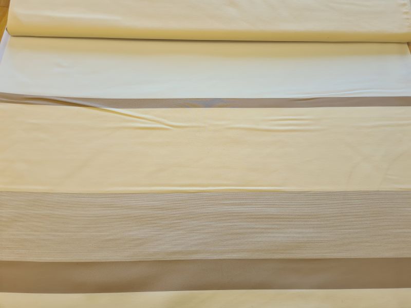 Leichter Dekostoff Block Streifen Creme