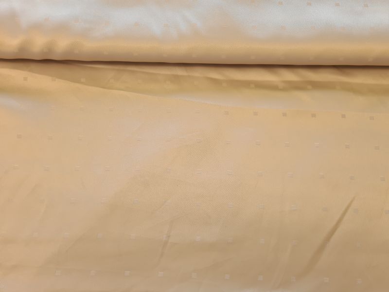 Satin Jaquard Karos Hellgrau