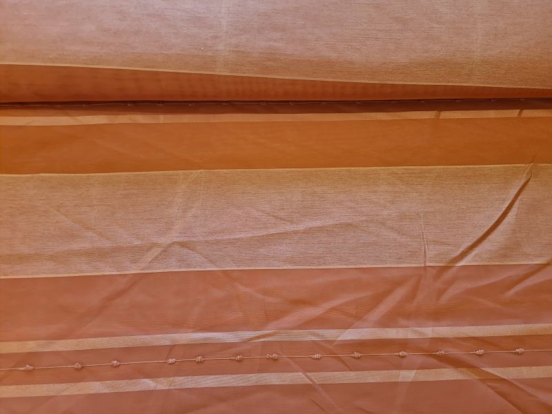 Gardinenstoff Chiffon mit Satin einsätzen Rosa