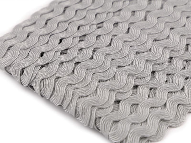 Zackenlitze 5mm Grau