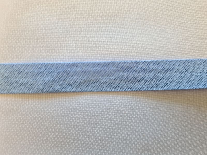 Schrägband gefalzt 20 mm Helles Jeansblau