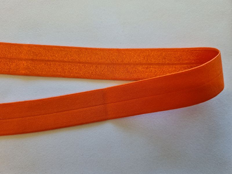 Elastisches Einfassband 20 mm dunkel orange
