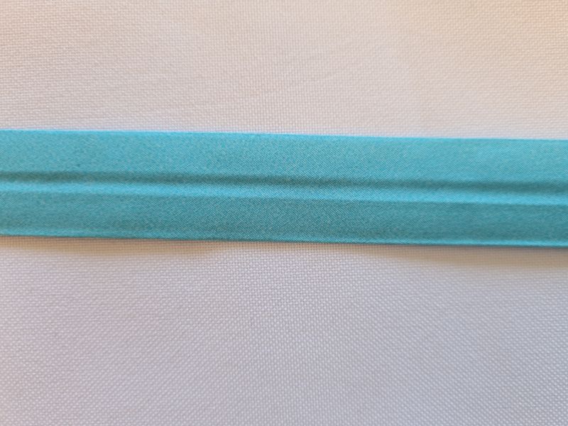 Polyester Schrägband gefalzt 20 mm aqua