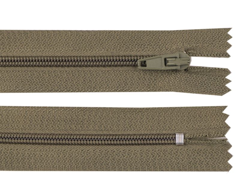 Reißverschluss nicht teilbar 16 cm Olive