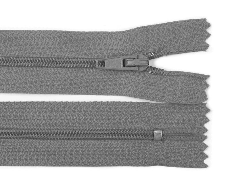 Reißverschluss nicht teilbar 16 cm Blau-Grau