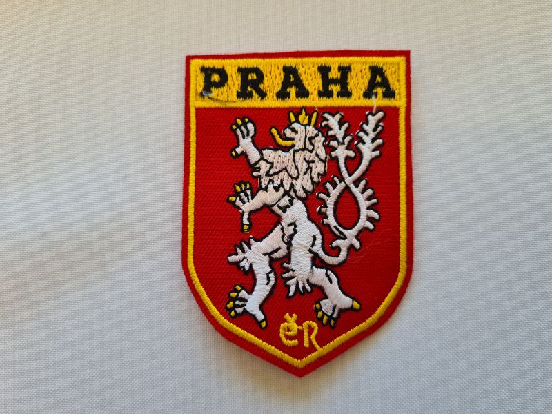 Applikation/Bügelbild Wappen Praha Löwe Rot