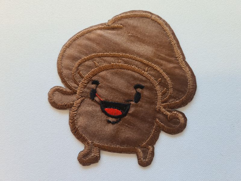 Applikation/Bügelbild Pilzmann Braun