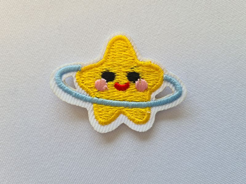 Applikation/Bügelbild Stern mit Ring