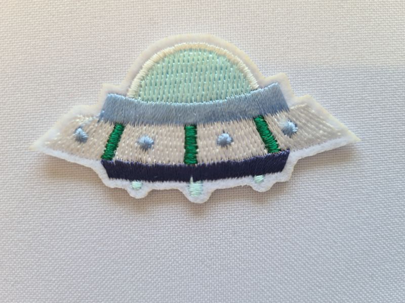 Applikation/Bügelbild Ufo blau 