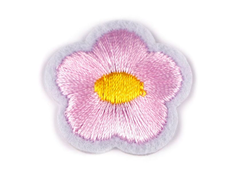 Applikation/Bügelbild Blume 3cm hellrosa