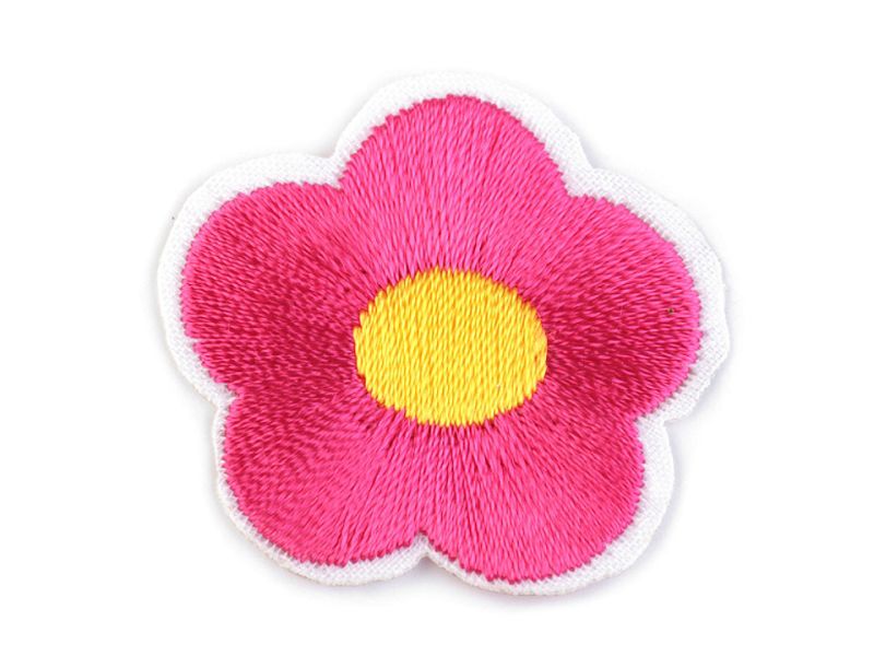 Applikation/Bügelbild Blume 3cm pink
