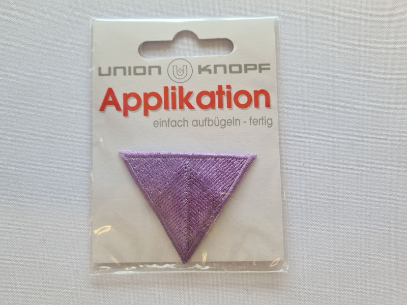 Applikation/Bügelbild Dreieck flieder groß