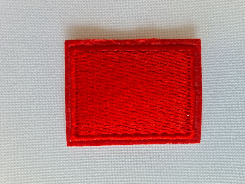 Applikation/Bügelbild Rechteck 3 x 4 cm rot