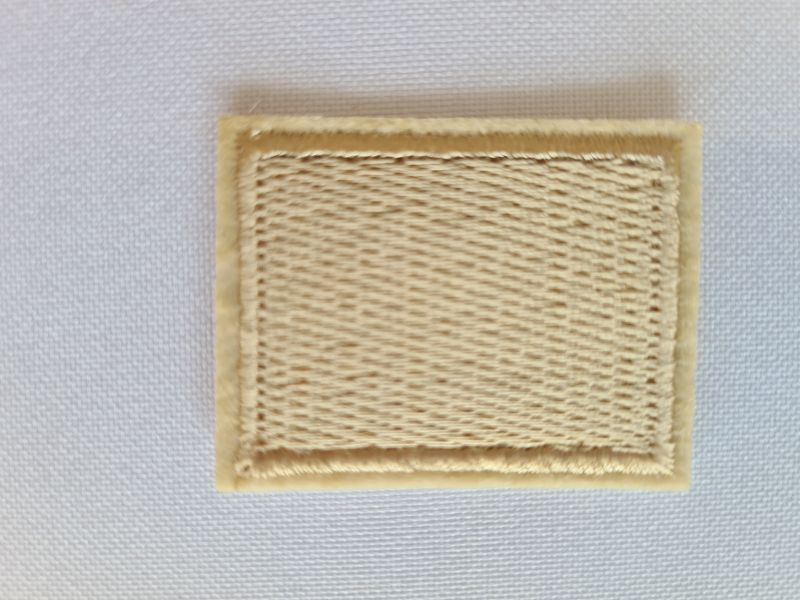 Applikation/Bügelbild Rechteck 3 x 4 cm beige